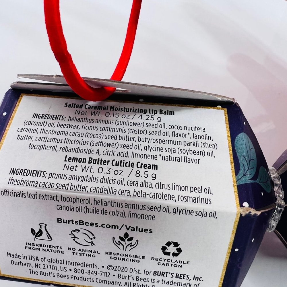 Burts Bees Salted Caramel Lip Balm Lemon Butter Cuticle Cream Combo Set - Picture 4 of 7